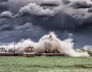 Stormy seas. Photo by George Desipris from photo website Pexels.