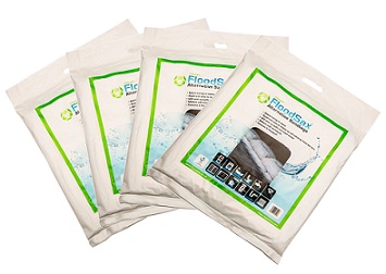 Packs of 5 FloodSax which are so easy to store in your home or business