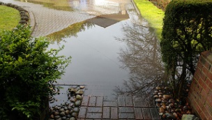 FloodSax alternative sandbags stopped this kind of flooding happening at Jeff’s house in the Kent countryside