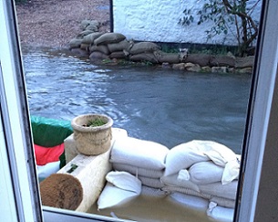 Traditional sandbags are notorious for letting floodwater seep through them