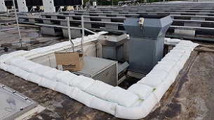 FloodSax protected this commercial building after a faulty air conditioning system sparked a major flooding scare