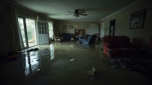 Terrible internal damage caused by floodwater